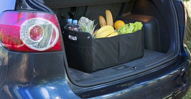 Grocery storage in trunk. Photo ID 118189846 © Irina Shpiller | Dreamstime.com